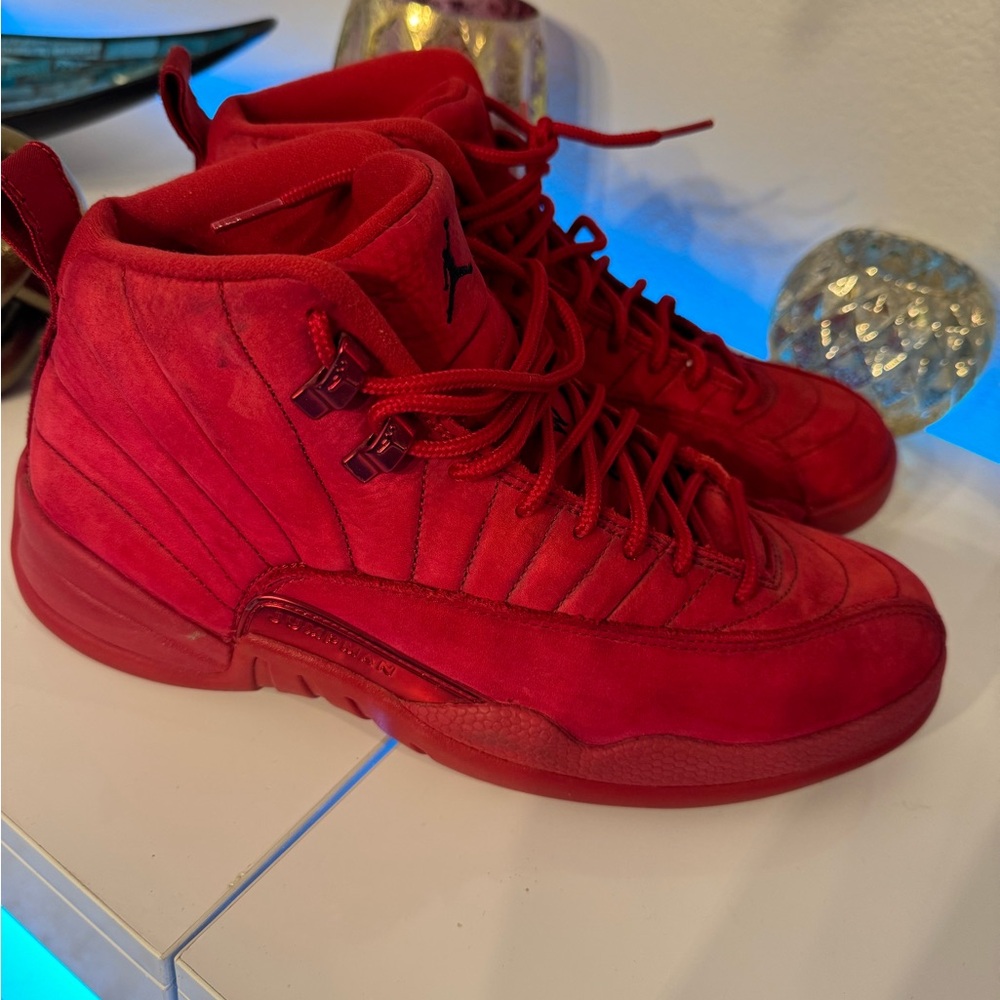Jordan 12 red suede